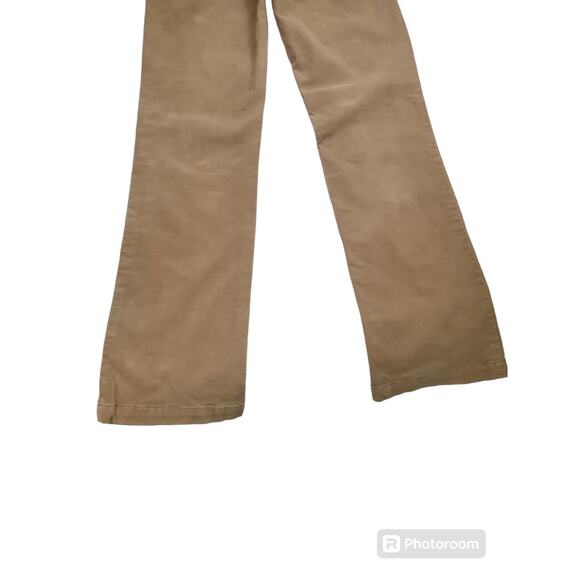 J Crew Corduroy Pants Mens Brown Bootcut 5 Pocket Flat Front Cotton Blend Sz 28R - Picture 5 of 6